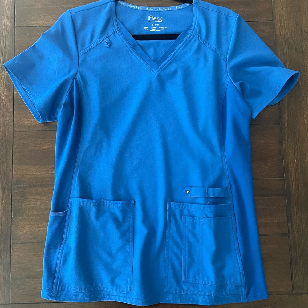 Cherokee iFlex Royal Blue Jogger Scrub Set SMALL